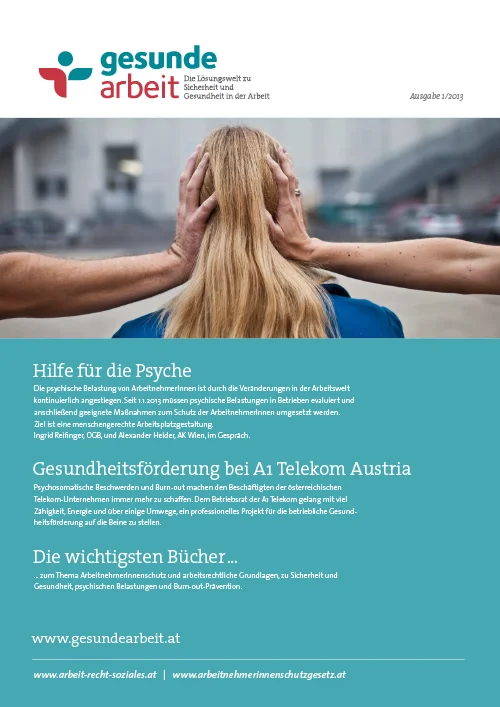 Magazin Gesunde Arbeit Stamm-Ausgabe 1/2013