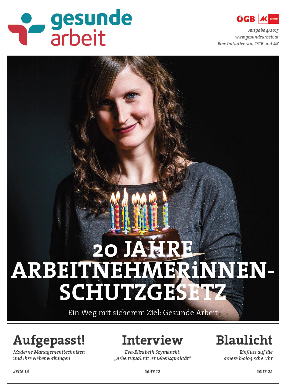 Magazin Gesunde Arbeit Stamm-Ausgabe 4/2015
