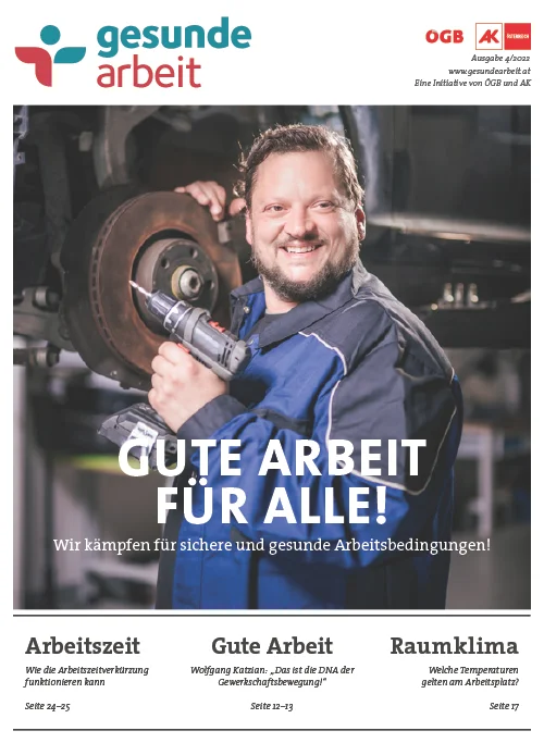 Magazin Gesunde Arbeit Stamm-Ausgabe 4/2022