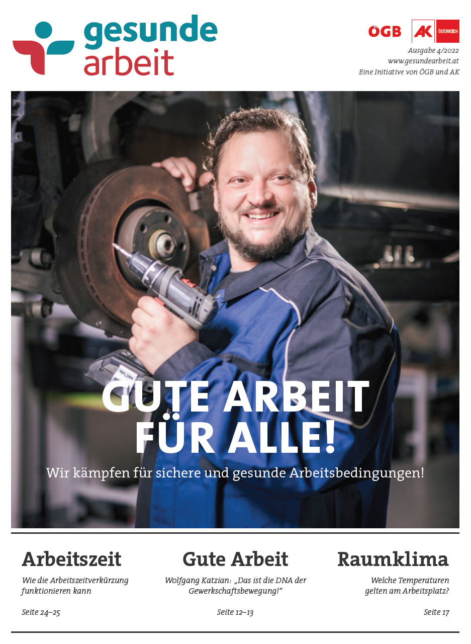 Magazin Gesunde Arbeit Stamm-Ausgabe 4/2022