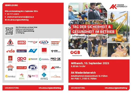 Folder Tag der Sicherheit und Gesundheit im Betrieb