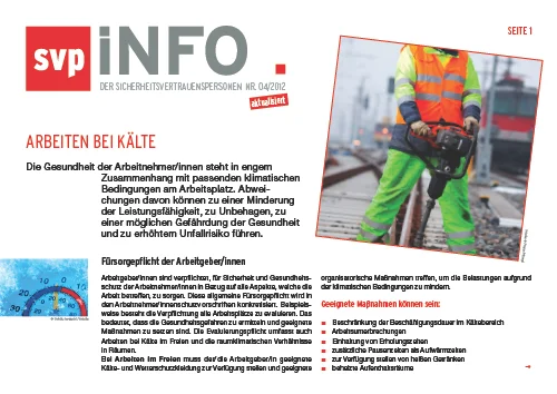 Arbeiten bei Kälte (SVP-Info)