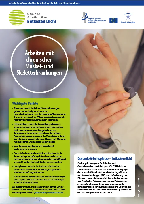 Arbeiten mit chronischen Muskel- und Skeletterkrankungen