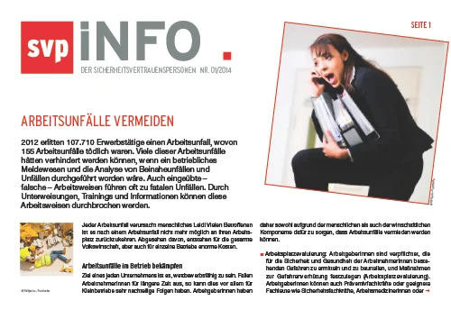 Arbeitsunfälle vermeiden