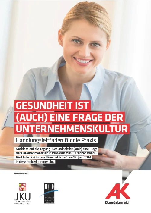Gesundheit ist auch eine Frage der Unternehmenskultur