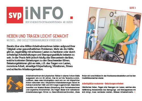 Heben und Tragen leicht gemacht (SVP-Info)