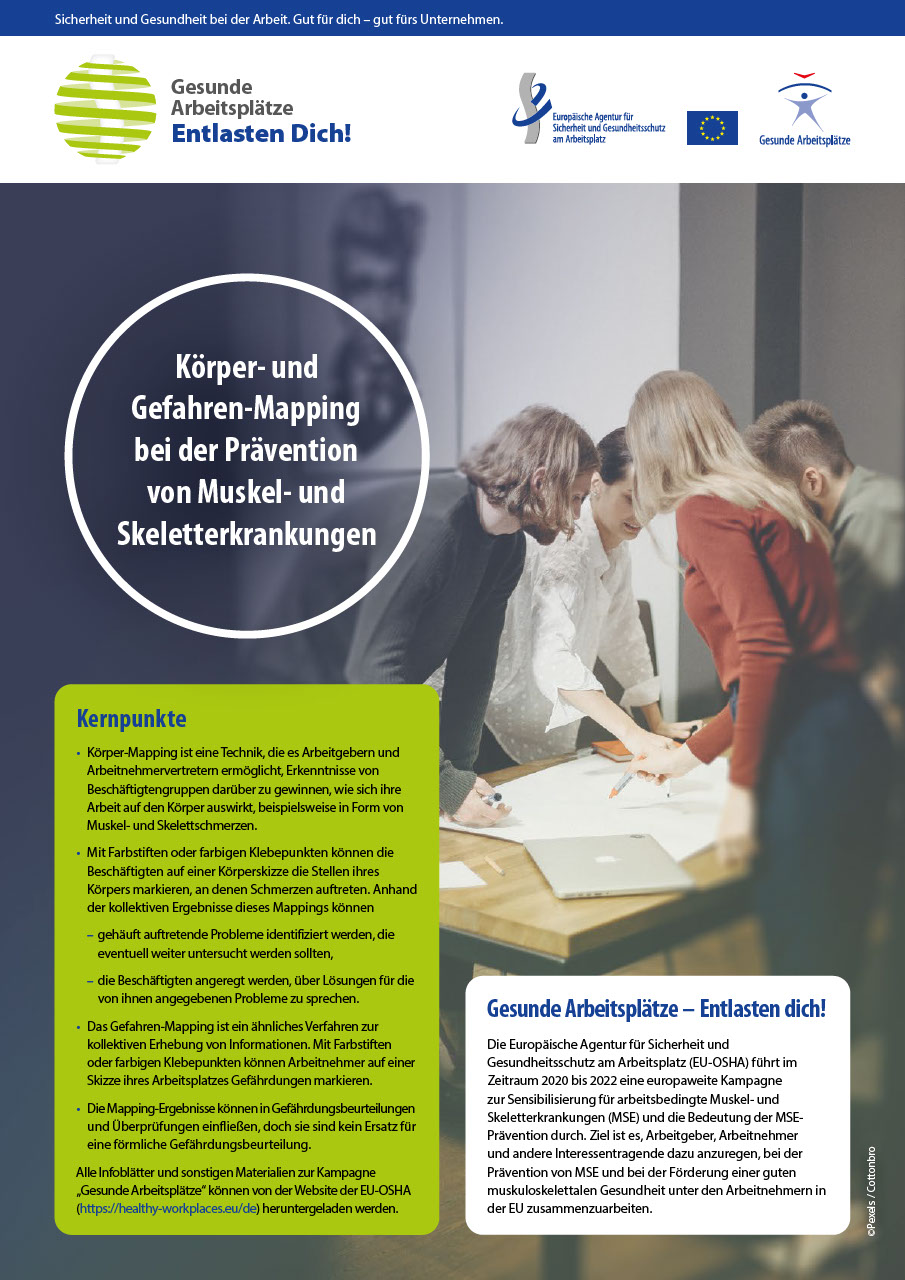 Körper- und Gefahren-Mapping bei der Prävention von Muskel- und Skeletterkrankungen (MSE)