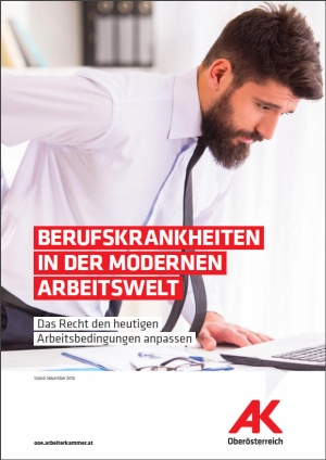 Cover der Broschüre Berufskrankheiten in der modernen Arbeitswelt