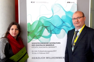 Hildegard Weinke und Alexander Heider von der „Gesunden Arbeit“ beim Frühjahrskongress der Gesellschaft für Arbeitswissenschaft