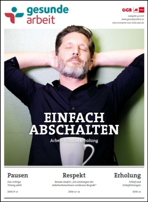 Cover des Magazins Gesunde Arbeit, Ausgabe 4/2018