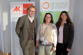 Das ReferentInnenteam beim Auftakt Arbeitswelten 2030: Gesundheitswissenschafter Thomas Haug, Karin Hagenauer (AK) und Silvia Huber (AMD)