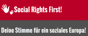 Logo mit Schriftzug Social Rights First!
