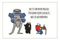 Cartoon, in dem der Chef einem Mitarbeiter seinen neuen Roboterkollegen mit den Worten 