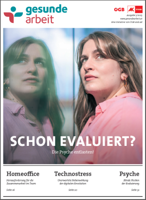 Cover des Magazins Gesunde Arbeit, Ausgabe 3/2023